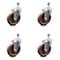 Service Caster 5 Inch High Temp Glass Filled Nylon Wheel Swivel 10mm Threaded Stem Caster Set SCC-TS20S514-GFNSHT-M1015-4 - alternate 4